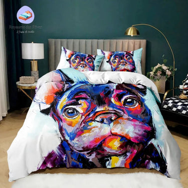 Housse de Couette Chien Couleurs